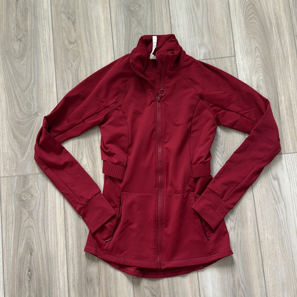 Fabletics Trinity Performance Workout Red Jacket - image 2